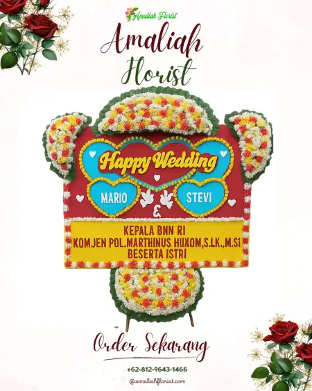 Papan Bunga Pernikahan Dinoyo
